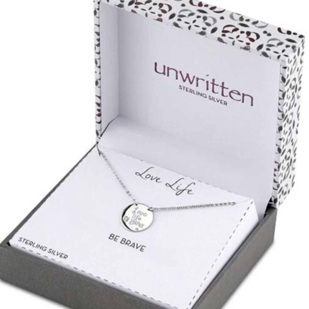 Unwritten Sterling Necklace Love Life Be Brave
